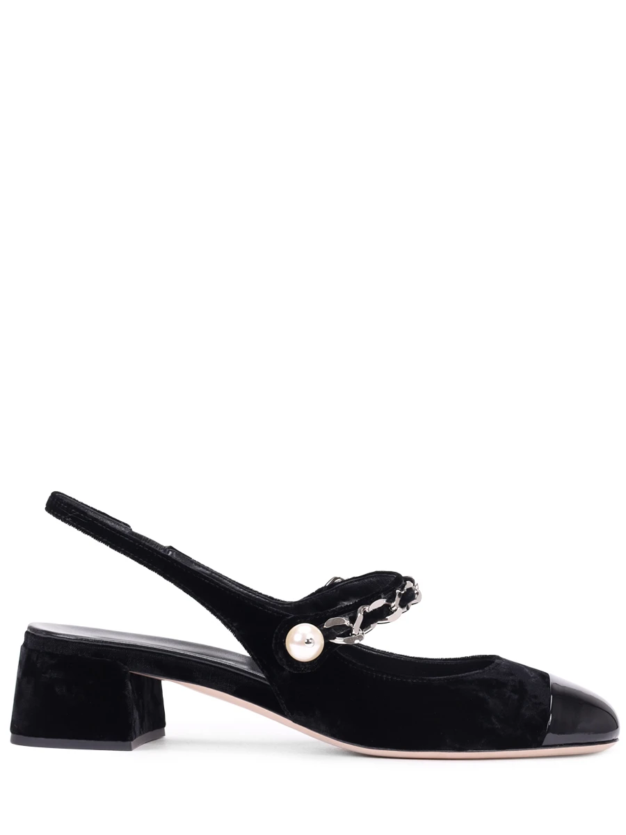 Туфли бархатные MIU MIU 5I045EF0353LQC F0002 Черный 