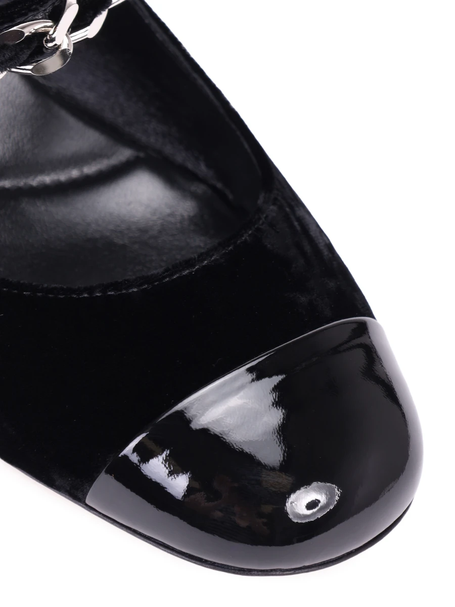 Туфли бархатные MIU MIU 5I045EF0353LQC F0002 Черный  Фото 5