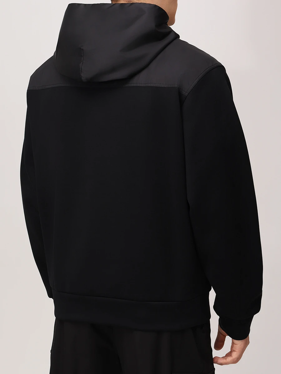 Худи хлопковое PRADA UJL04CSOOO11JE F0806 Черный  Фото 3