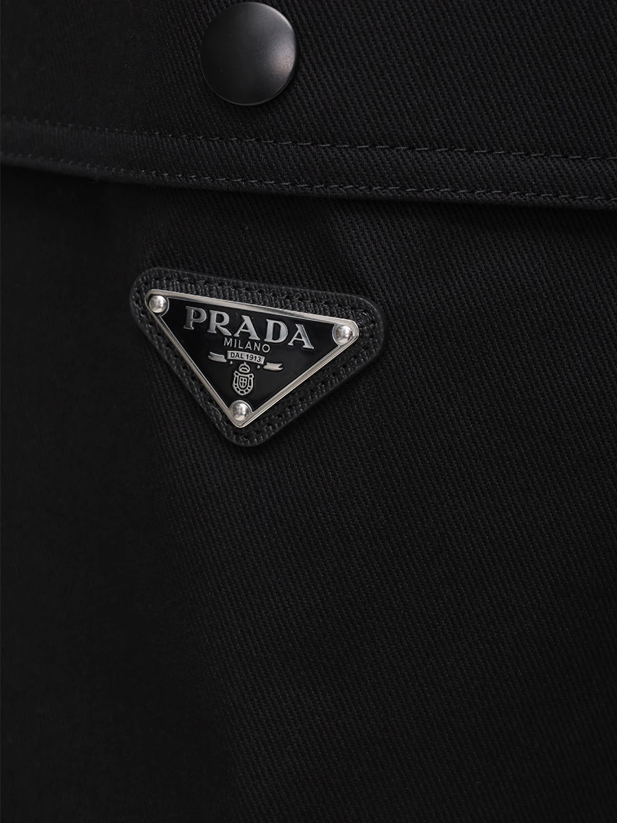 Шорты-карго хлопковые PRADA SPH472SOOO11BZ F0002 Черный  Фото 6