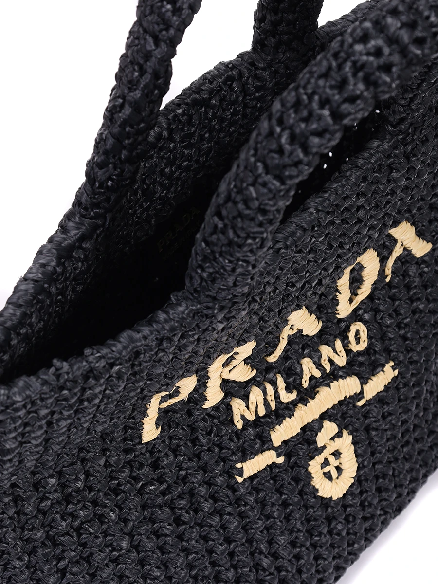 Сумка из рафии PRADA 1BG422VOOL2C2T F0ES7 Черный  Фото 4