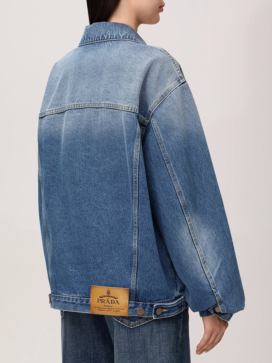 Куртка джинсовая PRADA GFB317SOOO16PK F0V3N Деним  Фото 3