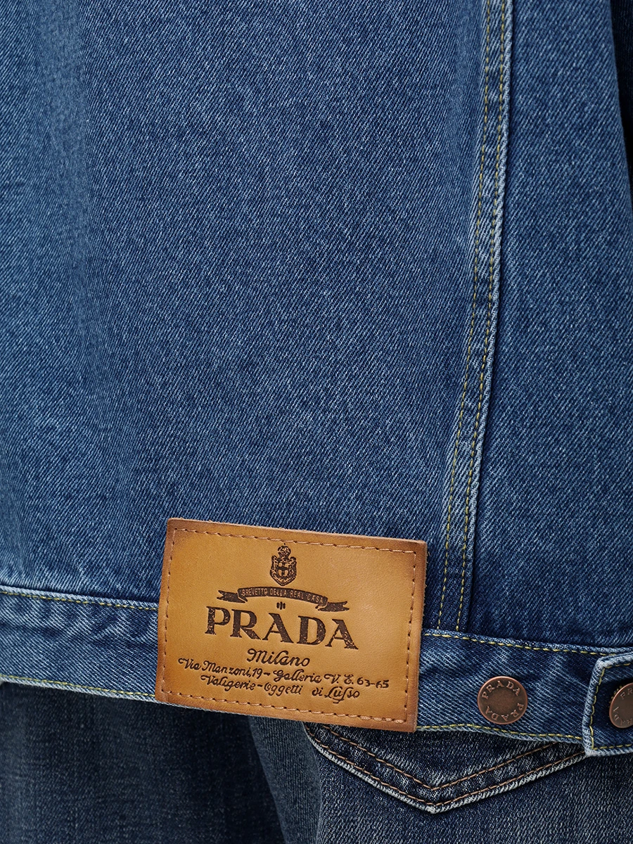 Куртка джинсовая PRADA GFB317SOOO16PK F0V3N Деним  Фото 6