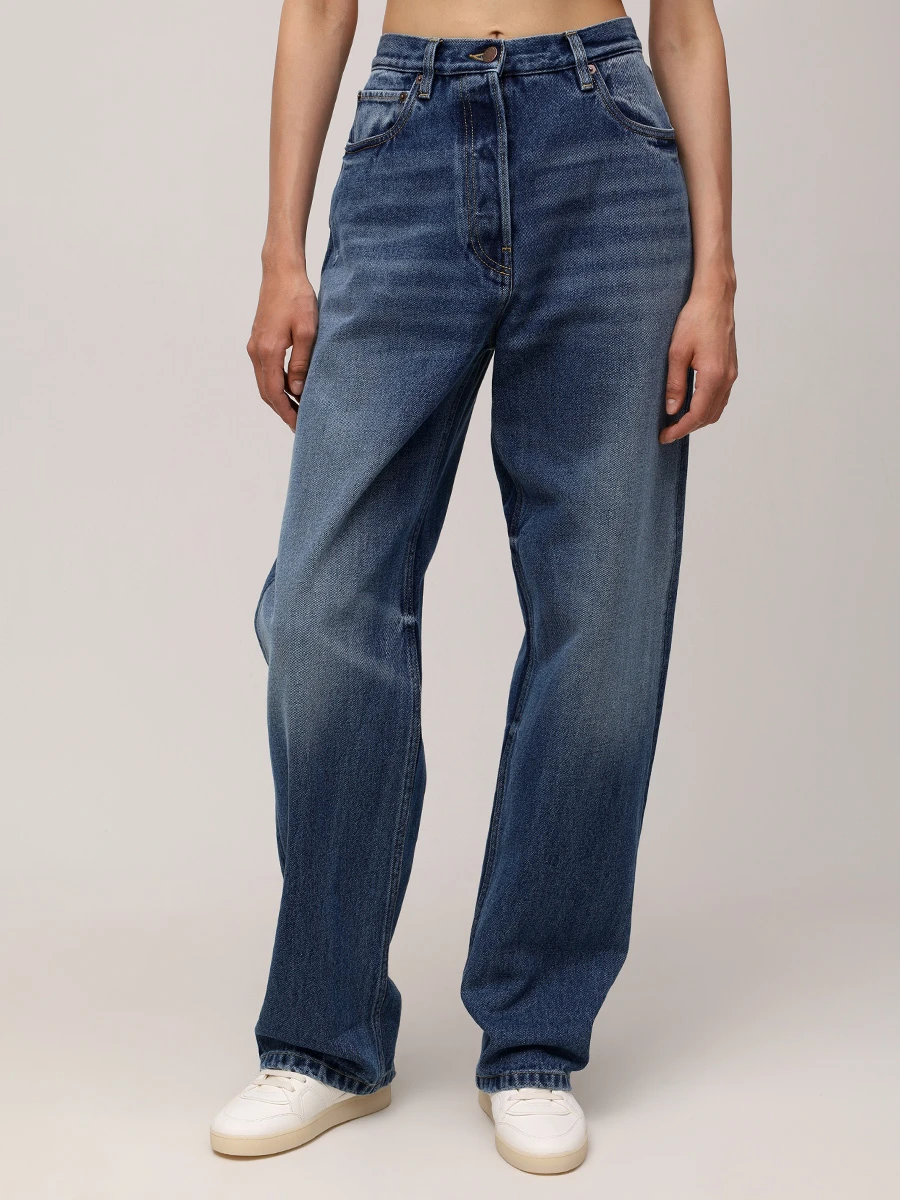 Джинсы хлопковые PRADA GFP522SOOO16PK F0V3N Синий  Фото 4