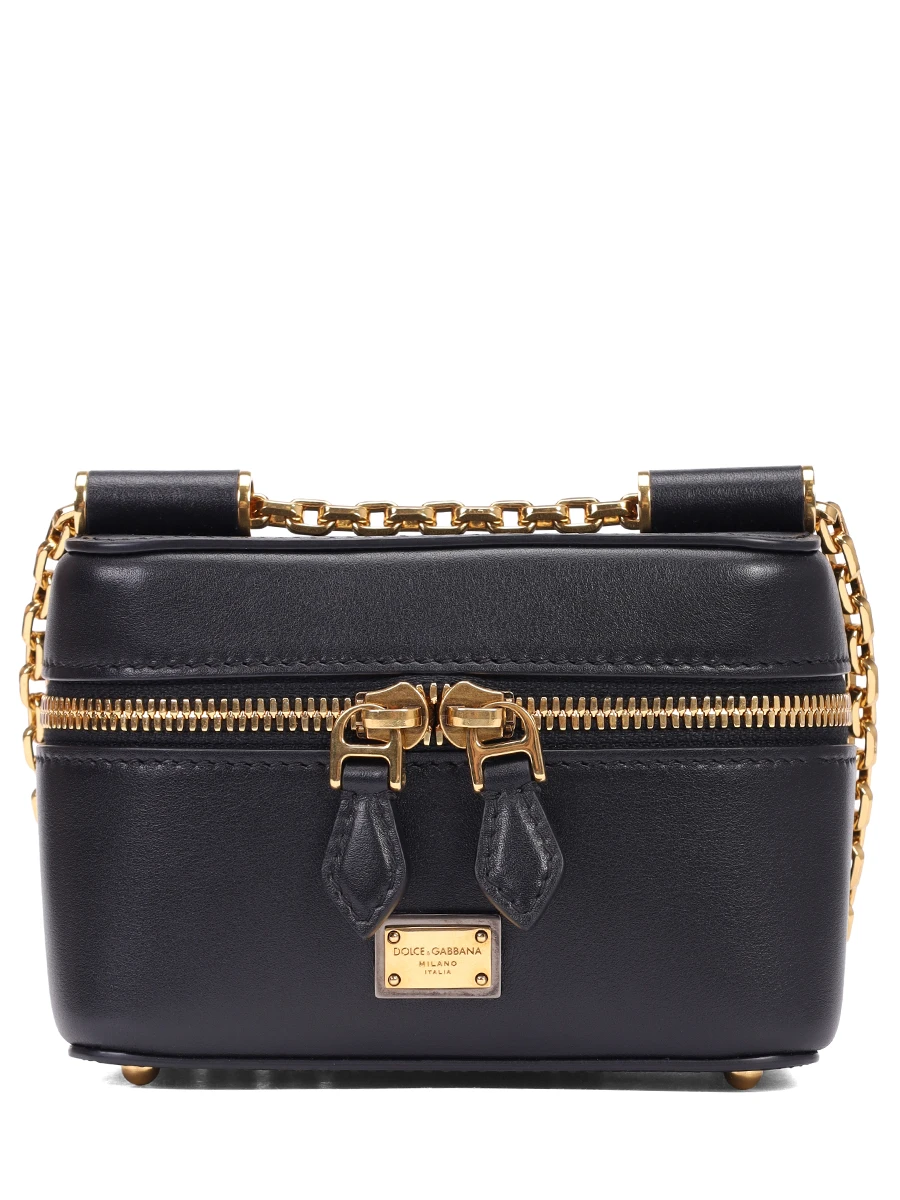 Сумка кожаная Sicily DOLCE & GABBANA BB7733B7321 80999 Черный 