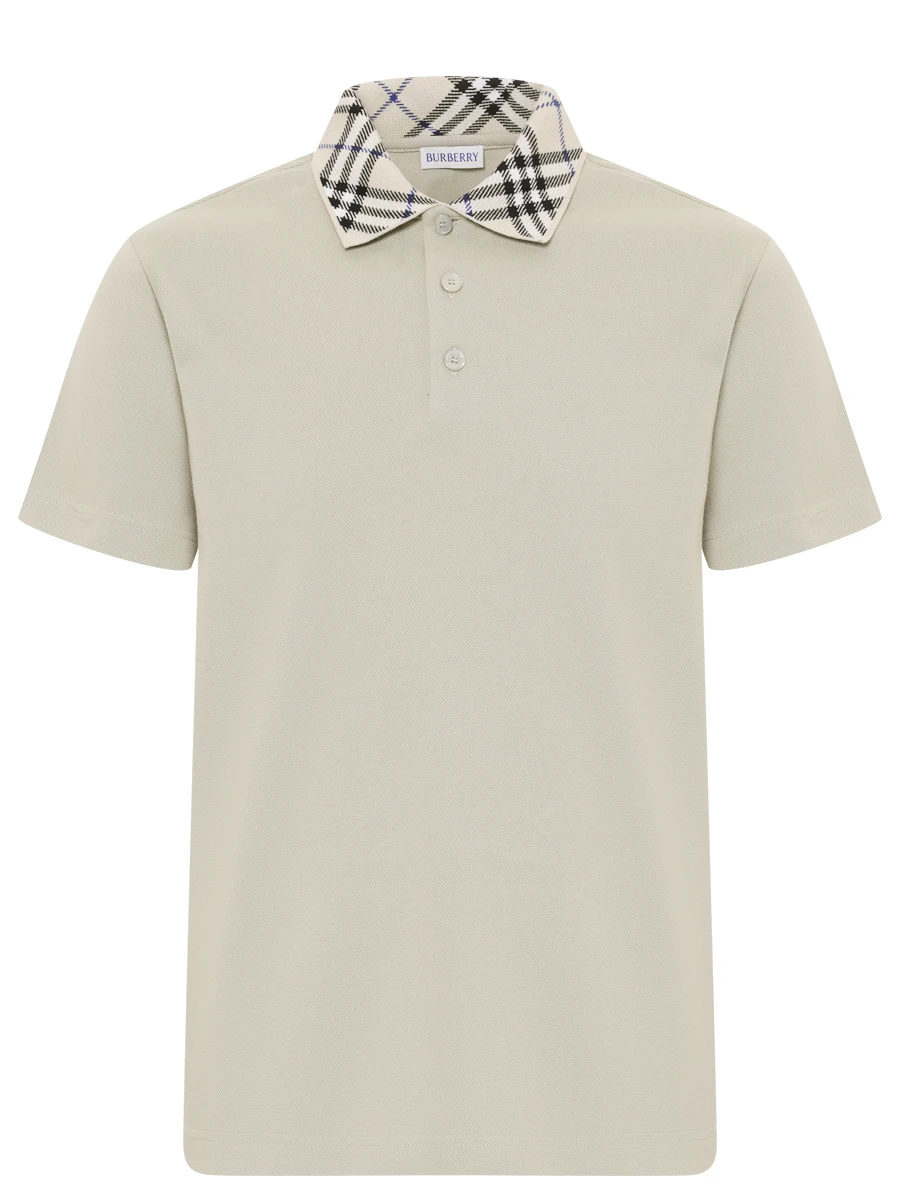 Поло хлопковое BURBERRY 8103866 C1311 Зеленый 