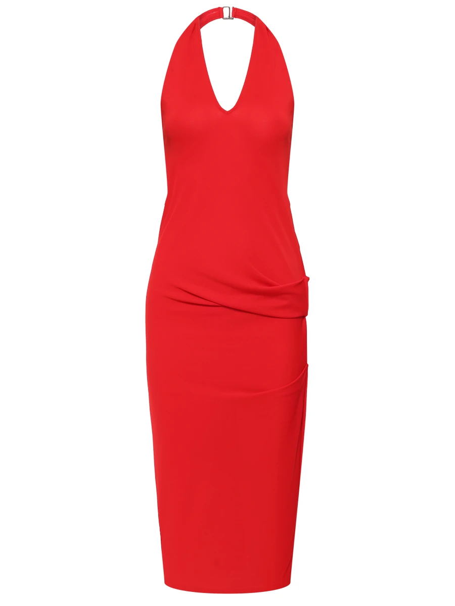 Платье из вискозы JACQUEMUS 251DR2321026 471 Красный 