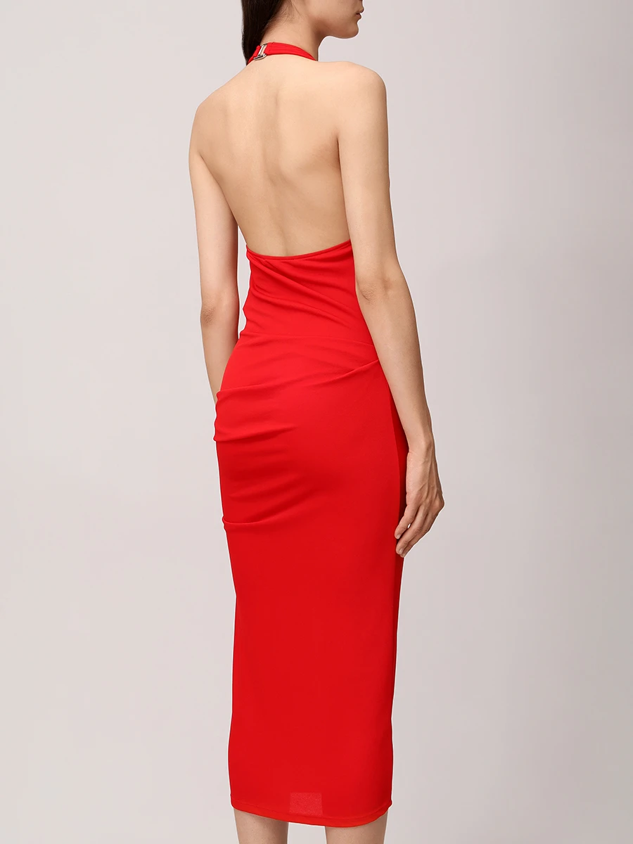 Платье из вискозы JACQUEMUS 251DR2321026 471 Красный  Фото 3