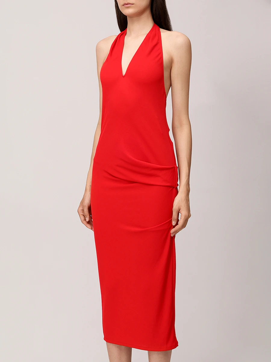 Платье из вискозы JACQUEMUS 251DR2321026 471 Красный  Фото 4
