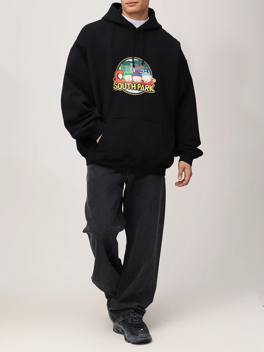 Худи хлопковое VETEMENTS UA66HD670B1302 Черный  Фото 2