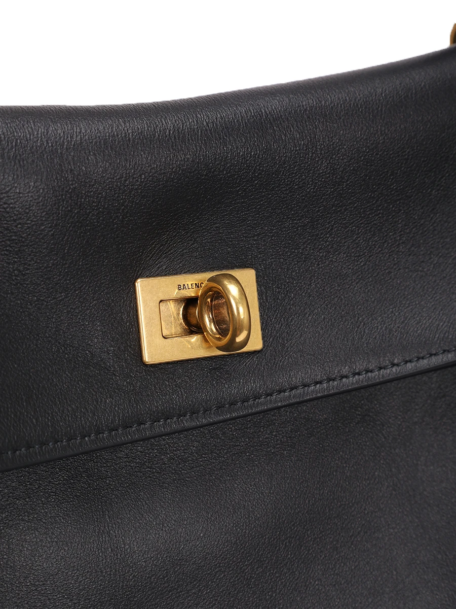 Сумка кожаная Rodeo BALENCIAGA 7897722AA4V 1000 Черный  Фото 5