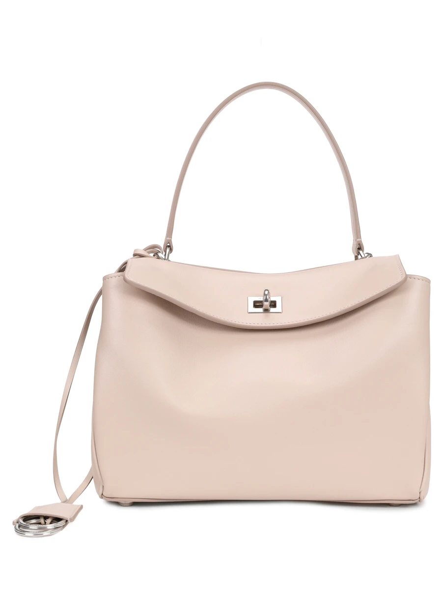 Сумка кожаная Rodeo BALENCIAGA 7897792AA4U 2910 Бежевый 