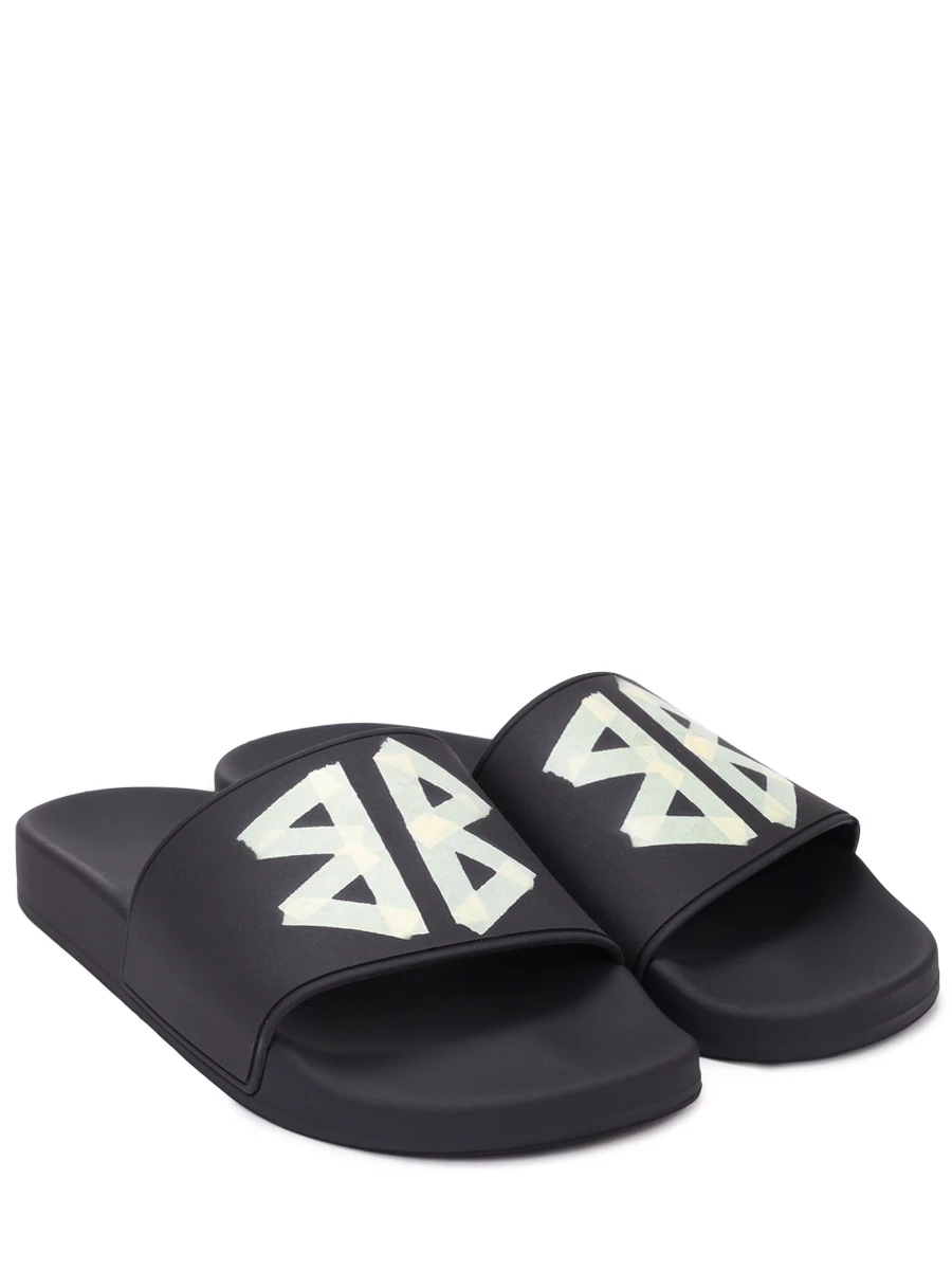 Шлепанцы резиновые BALENCIAGA 689031W1SA2 1090 Черный  Фото 2