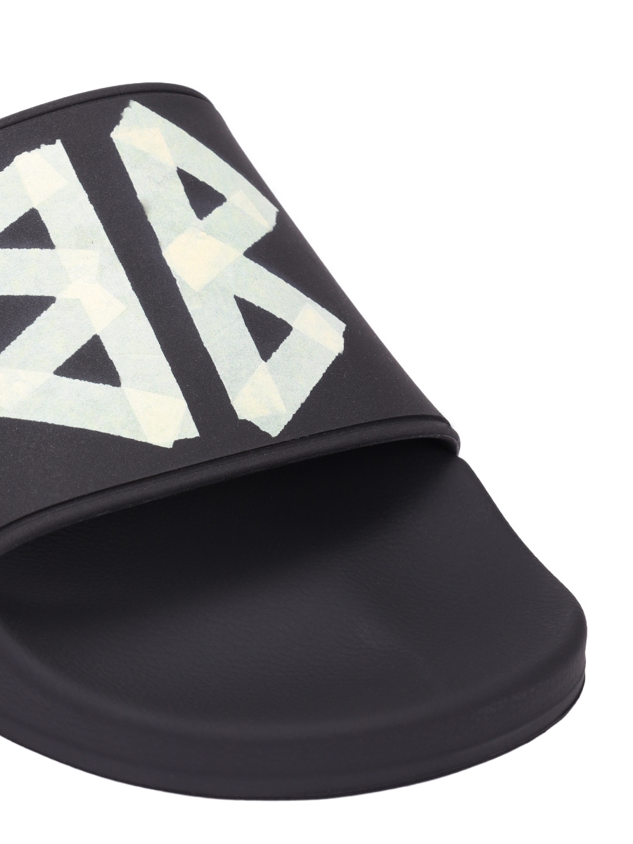 Шлепанцы резиновые BALENCIAGA 689031W1SA2 1090 Черный  Фото 5
