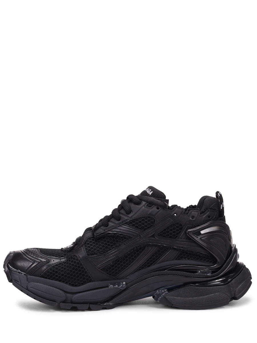 Кроссовки комбинированные Runner BALENCIAGA 772774W3RBT 1000 Черный  Фото 3