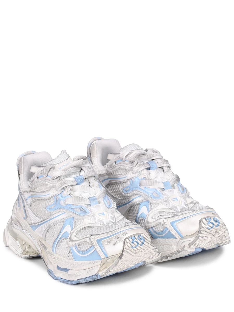 Кроссовки комбинированные Runner 2.0 BALENCIAGA 779064W3RXP 9041 Белый  Фото 2