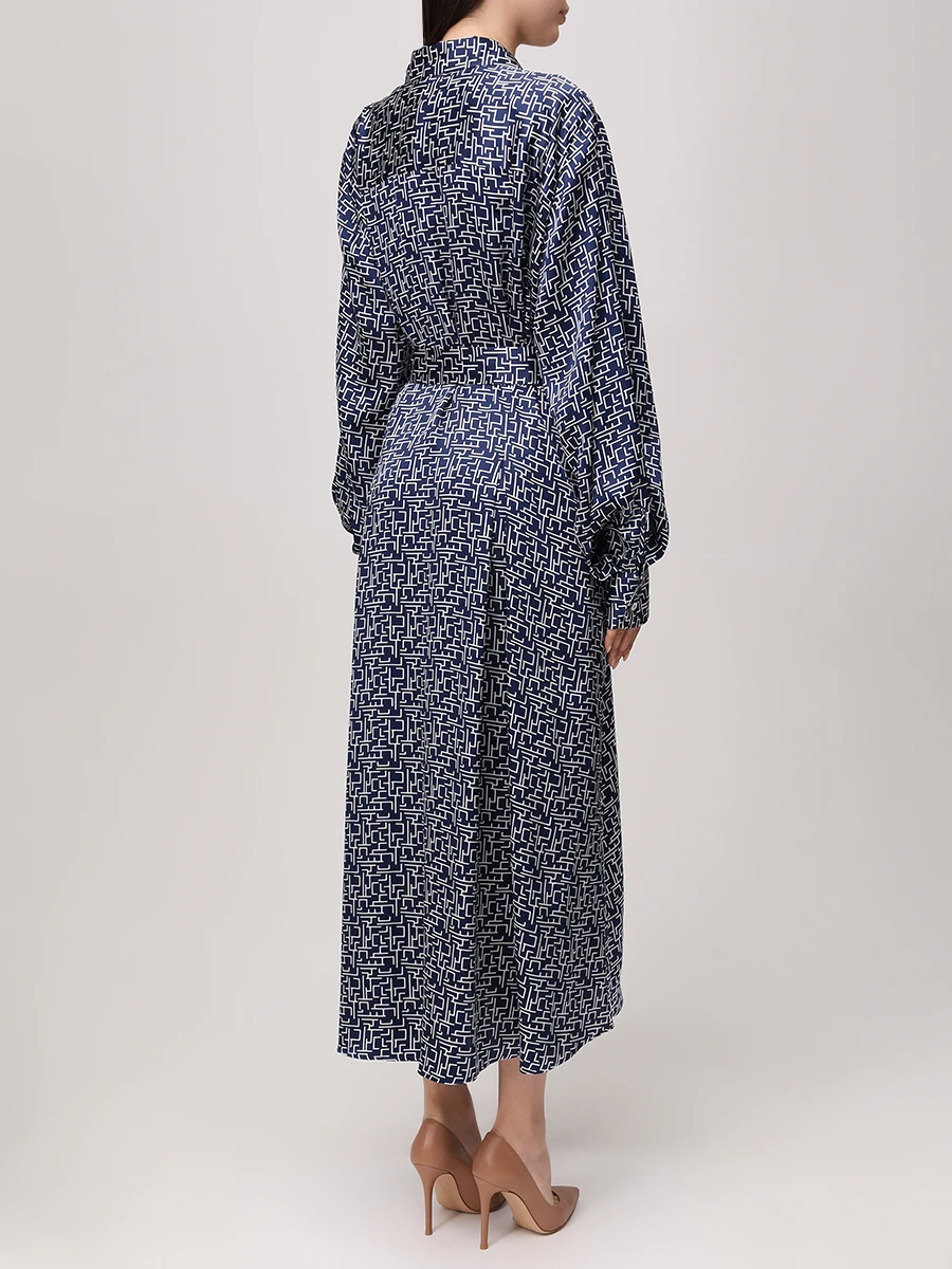 Платье шелковое KITON D57306 K0926E07 Синий  Фото 3