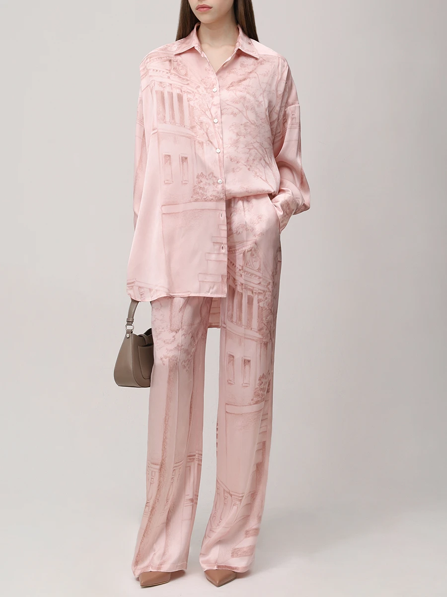 

Блуза шелковая, Розовый, D51402K0926E10