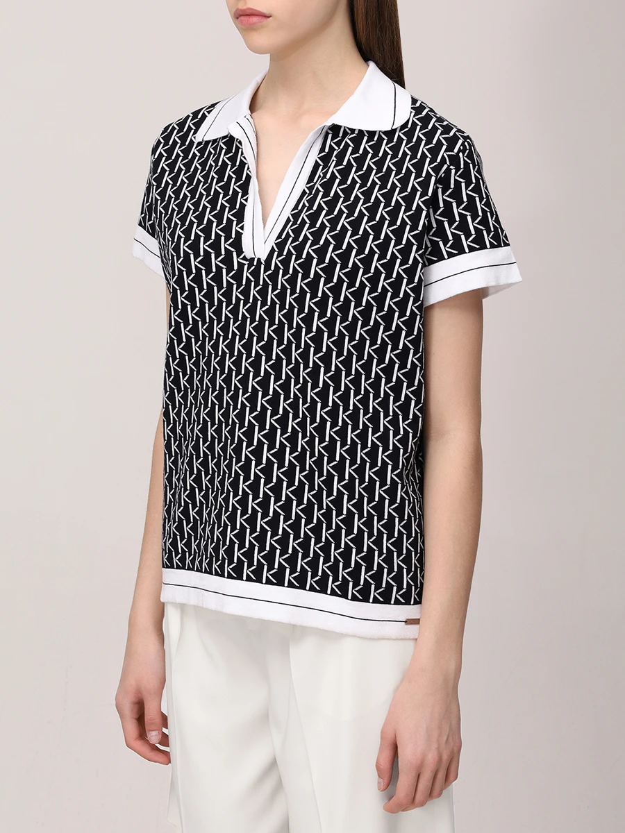 Поло хлопковое KITON D59778 K0954F01 Синий  Фото 4