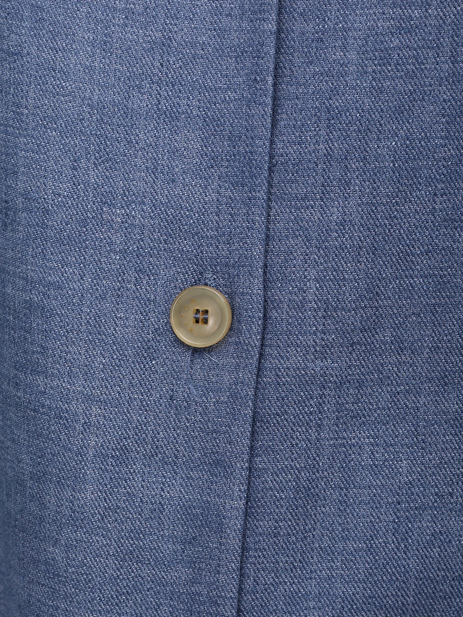 Рубашка льняная KITON D50429H0921603 Синий  Фото 6