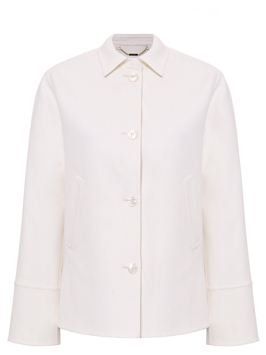 Полупальто кашемировое KITON D59501DK05I3801 Белый 