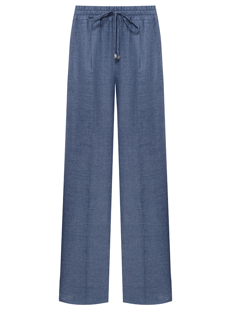 Брюки льняные KITON D48122H0921603 Синий 
