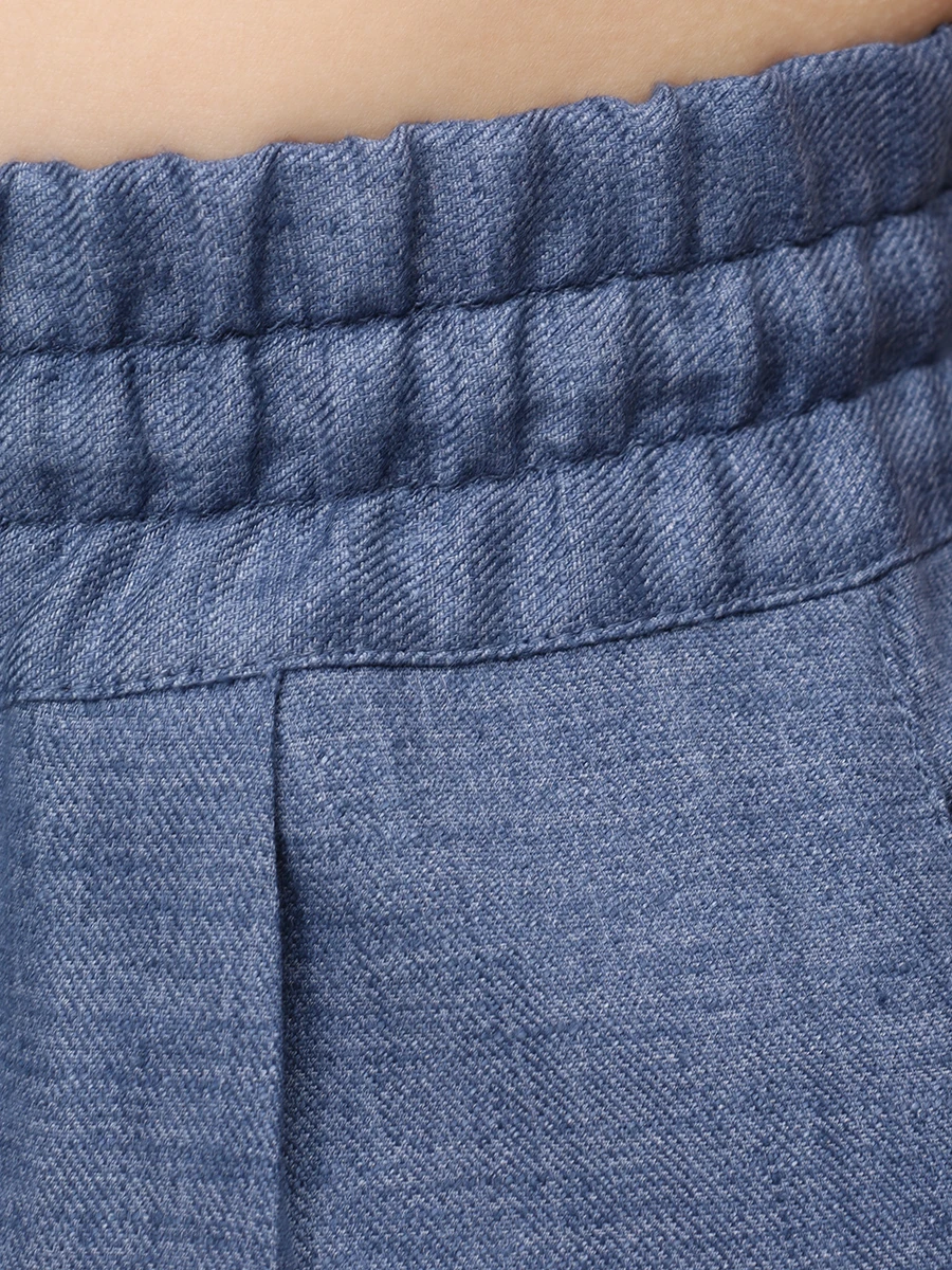 Брюки льняные KITON D48122H0921603 Синий  Фото 6