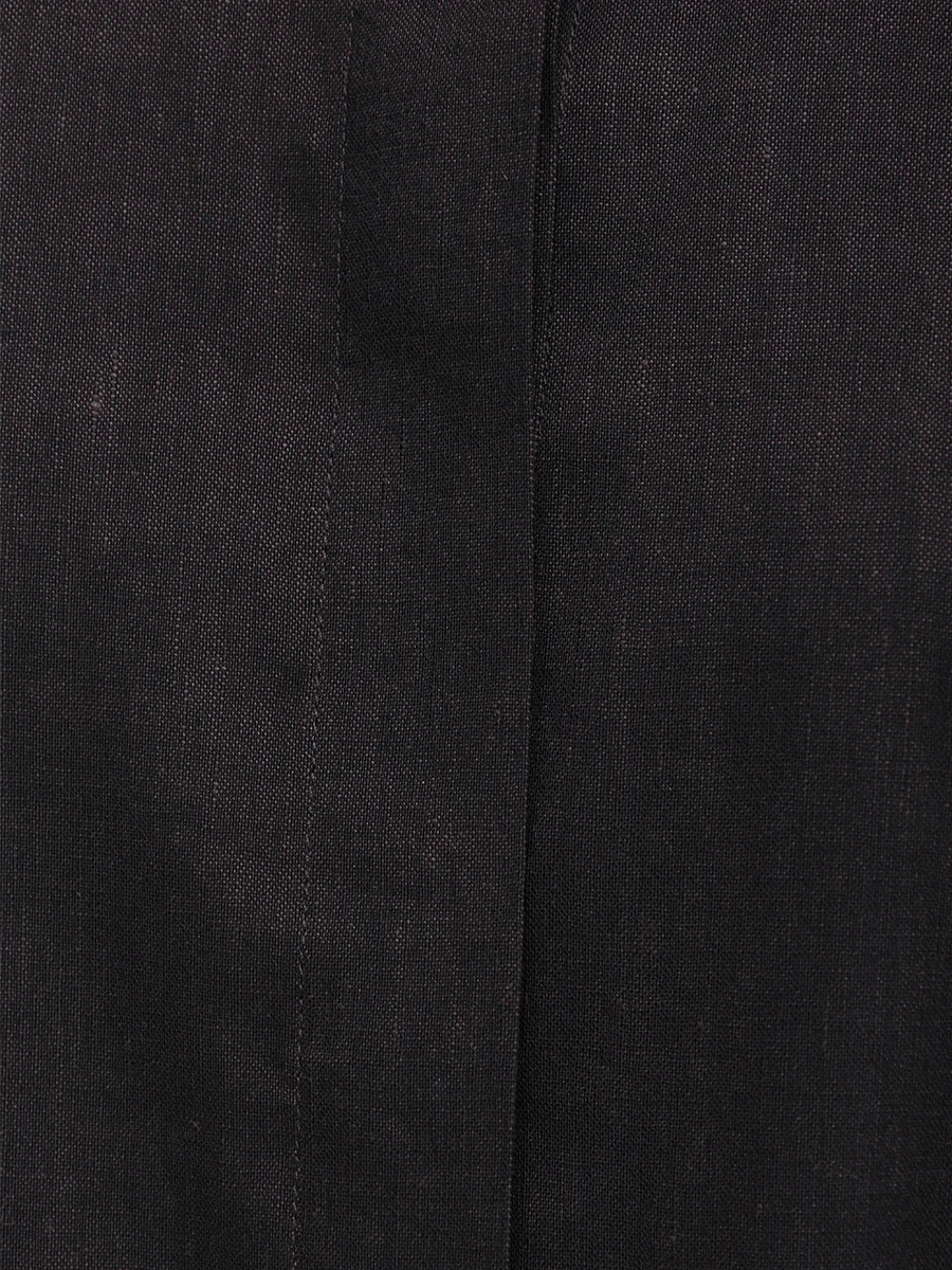Рубашка изо льна и шерсти KITON D55407 K0919E04 Черный  Фото 6