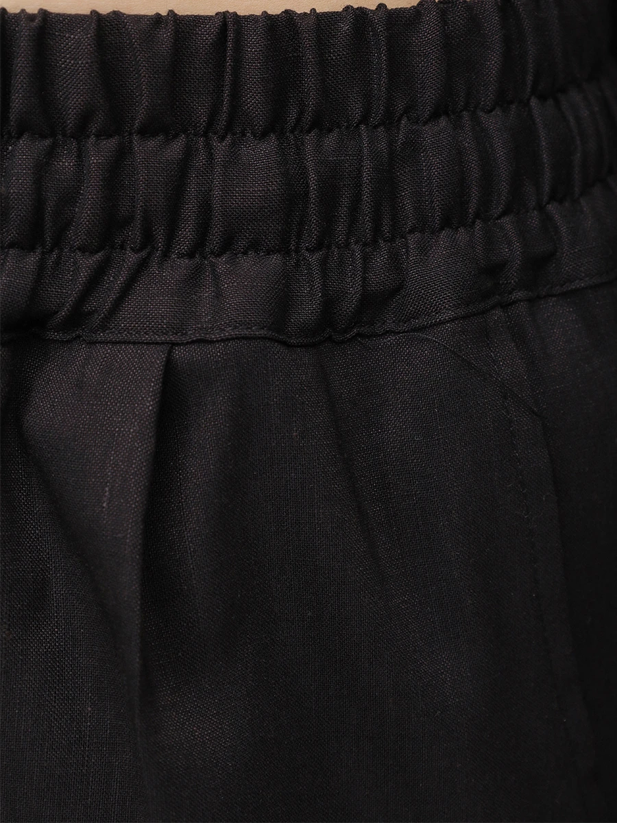 Брюки изо льна и шерсти KITON D48122 K0919E04 Черный  Фото 6