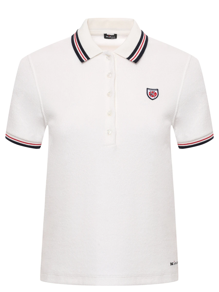 Поло хлопковое KITON D59423K0915F01 Принт 