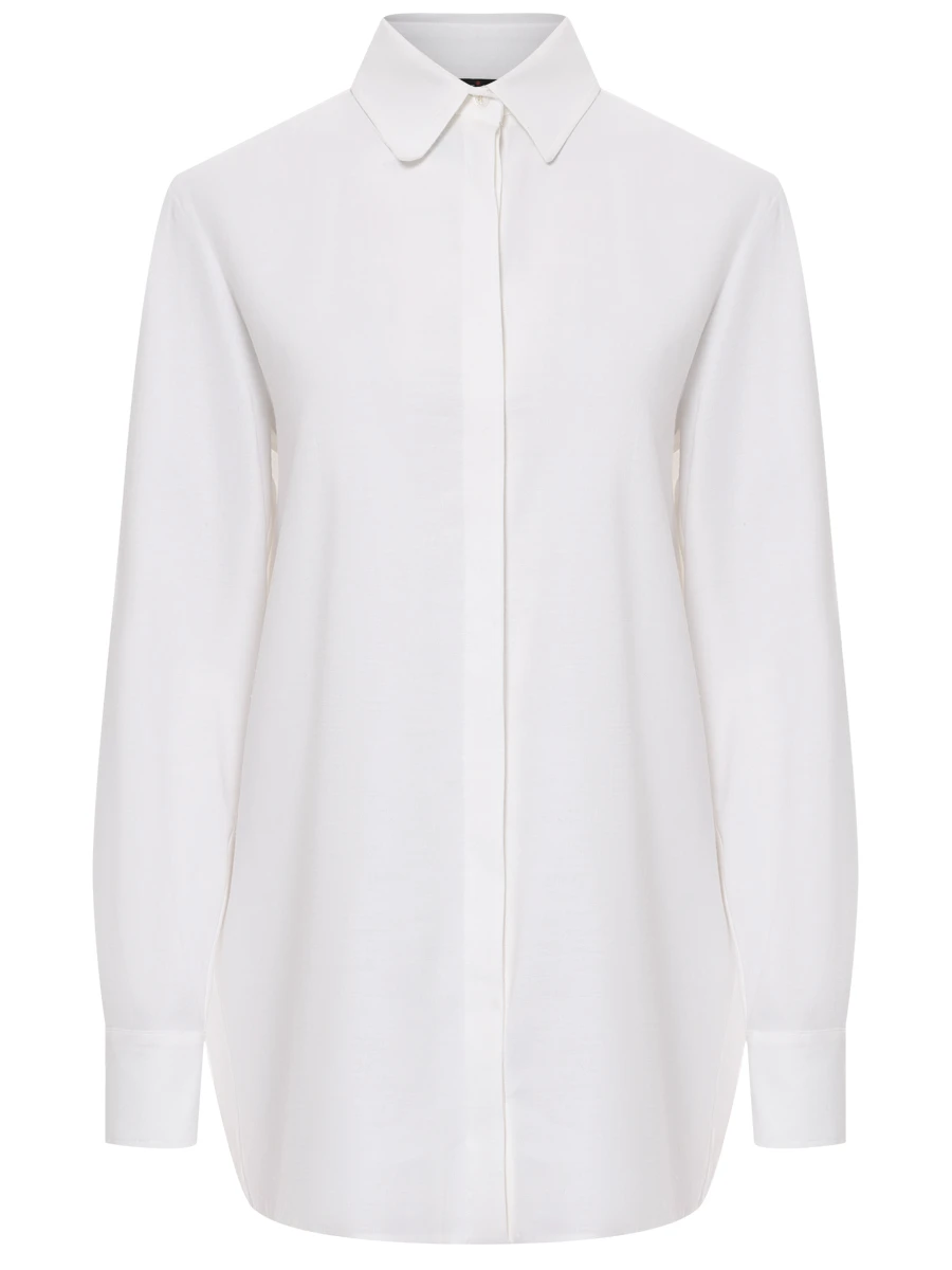 Рубашка изо льна и вискозы KITON D55407 K09T8401 Белый 