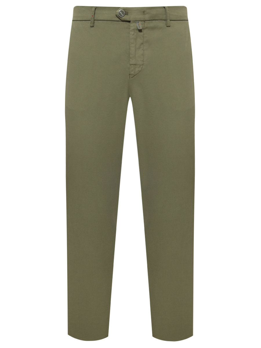 Брюки хлопковые KITON UFPPEK0607F08000 Зеленый 