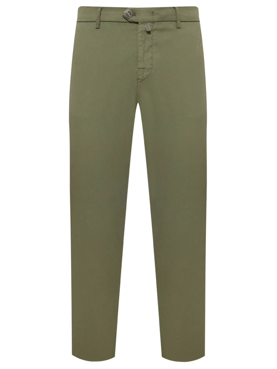 Брюки хлопковые KITON UFPPEK0607F08000 Зеленый 