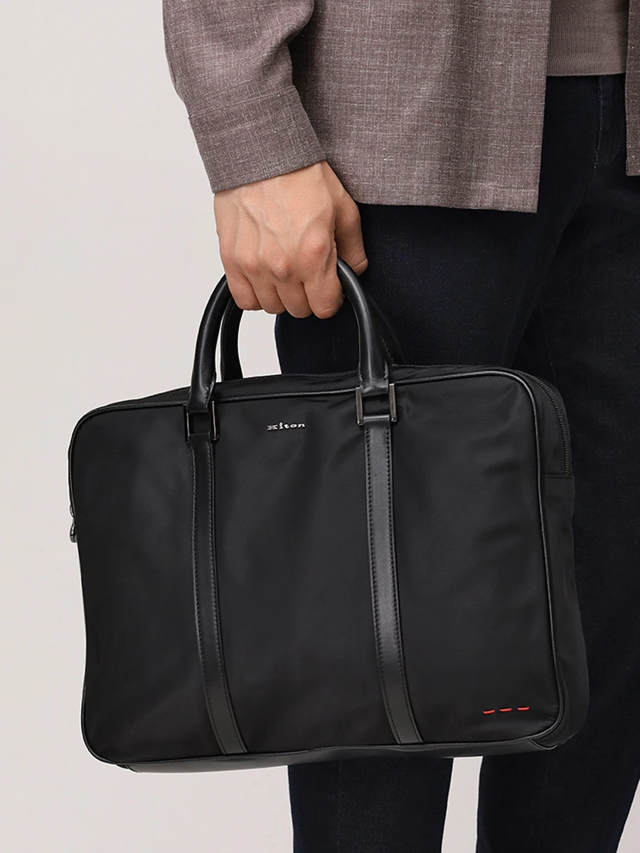 Сумка текстильная KITON UBA0081N0122101000 Черный  Фото 2