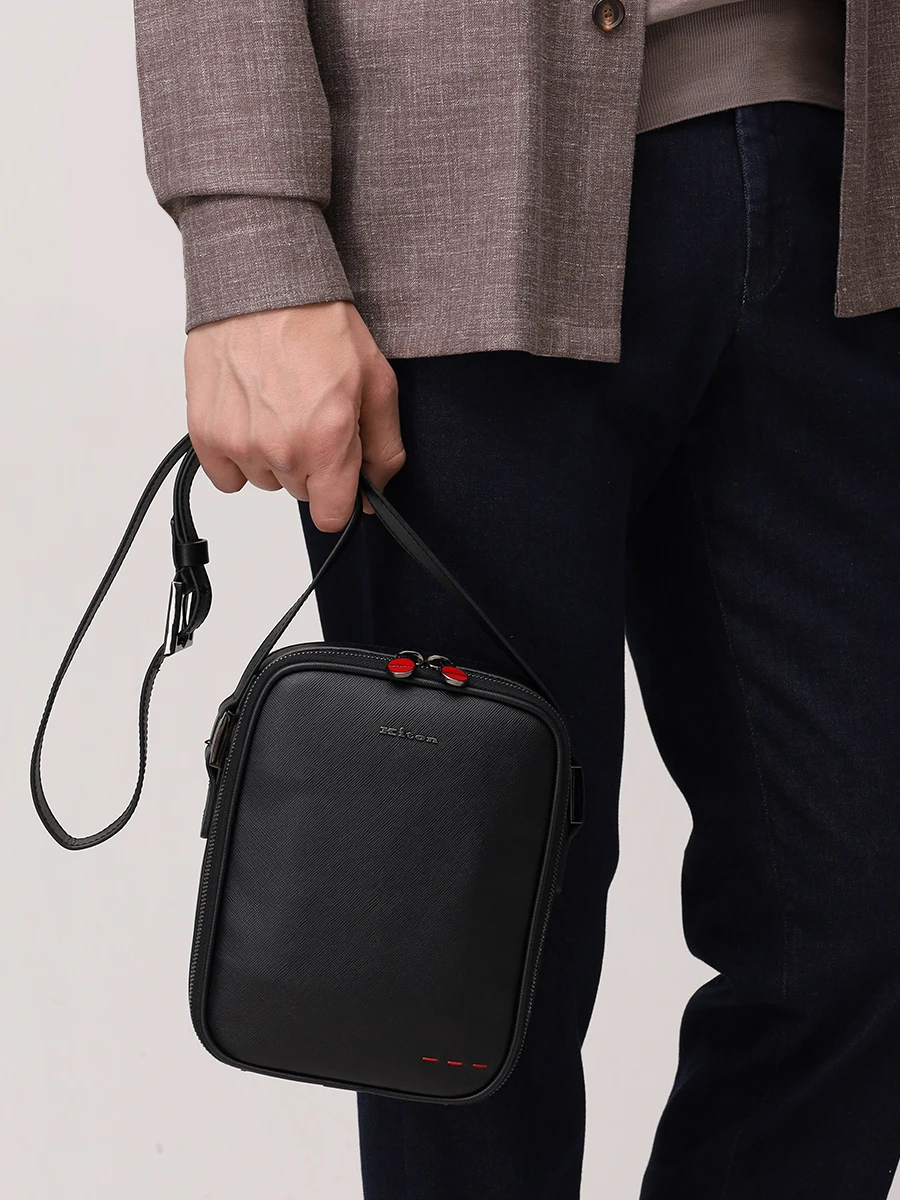 Сумка кожаная KITON UBA0112N0122808004 Черный  Фото 2