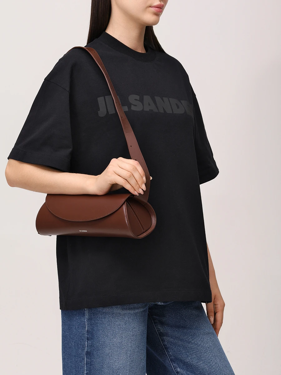Сумка кожаная Cannolo JIL SANDER J07WD0023 P5355 205 Коричневый  Фото 2