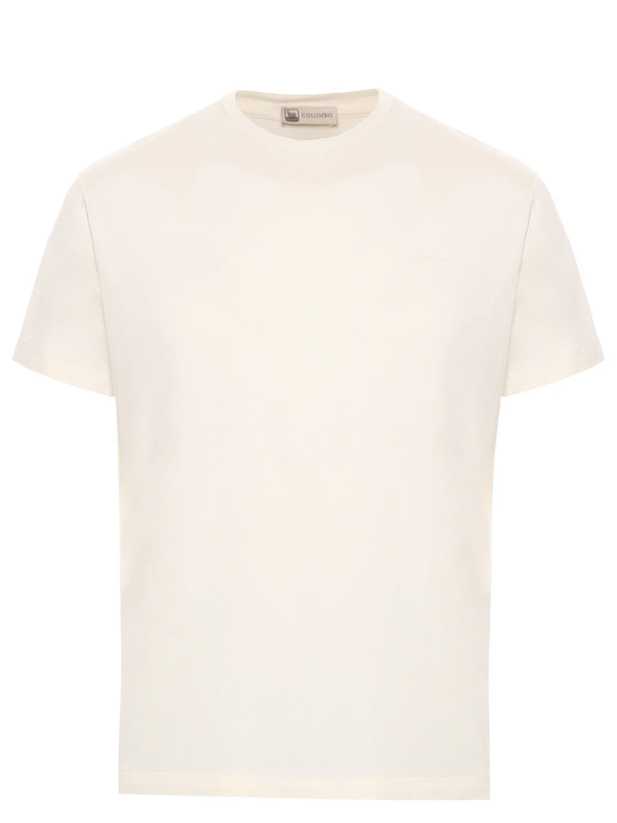 Футболка из шелка и хлопка COLOMBO TS00404/-/M0146-J0/00089 Кремовый 