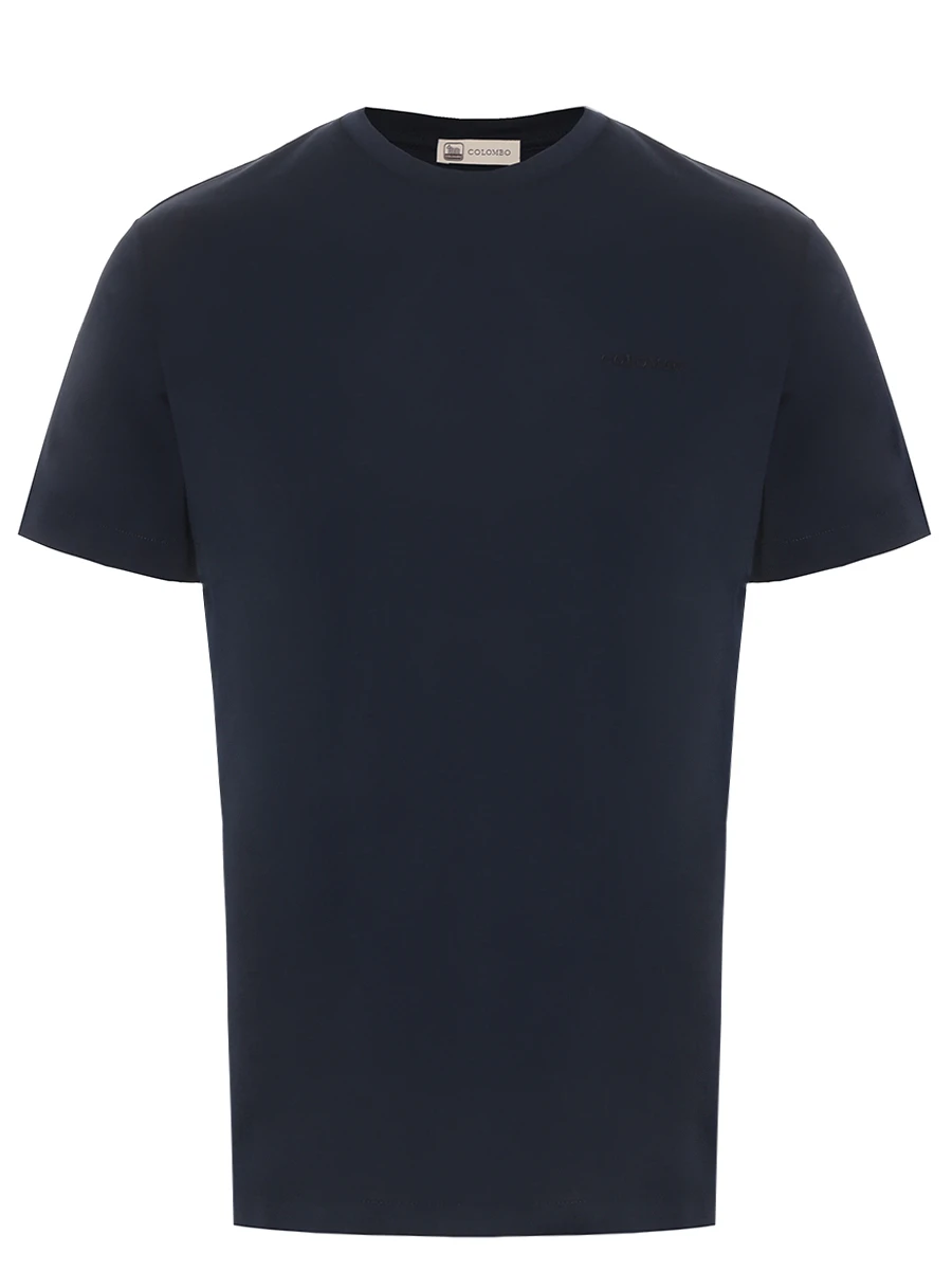 Футболка из шелка и хлопка COLOMBO TS00404/-/M0146-J0/43276 Темно Синий 