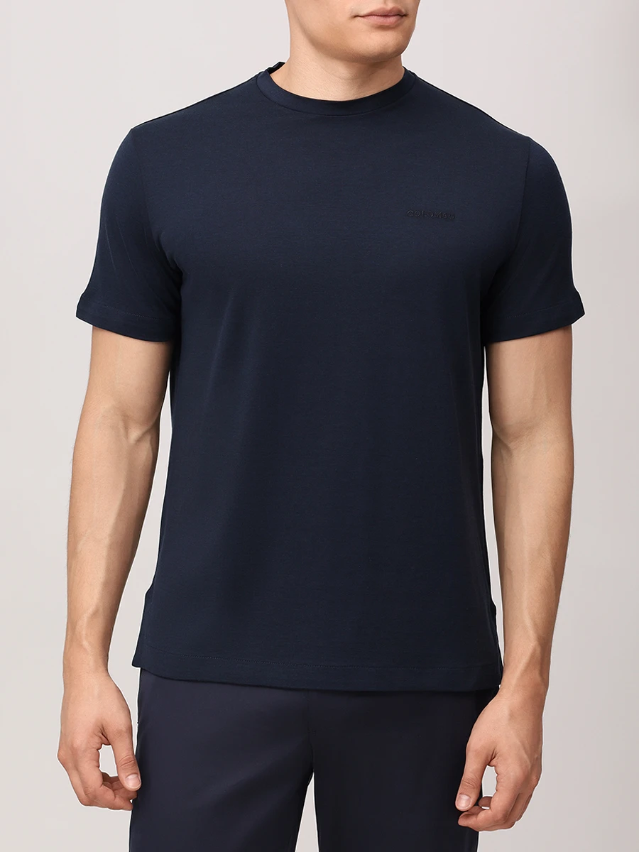 Футболка из шелка и хлопка COLOMBO TS00404/-/M0146-J0/43276 Темно Синий  Фото 4