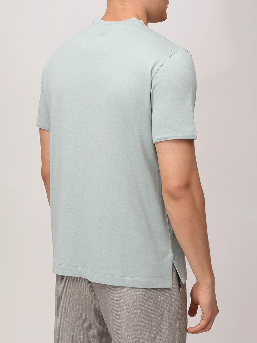 Футболка из шелка и хлопка COLOMBO TS00404/-/M0146-J0/60110 Мятный  Фото 3