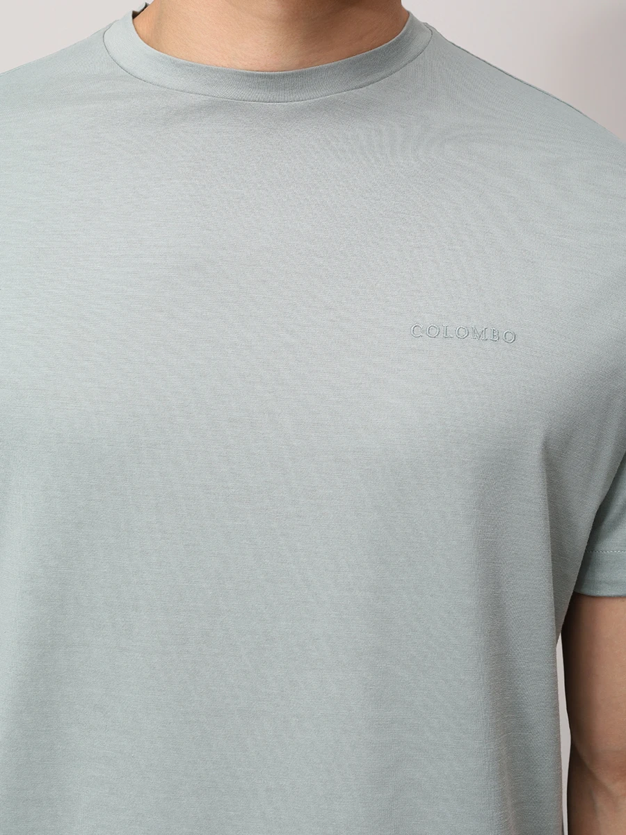 

Футболка из шелка и хлопка, Мятный, TS00404/-/M0146-J0/60110