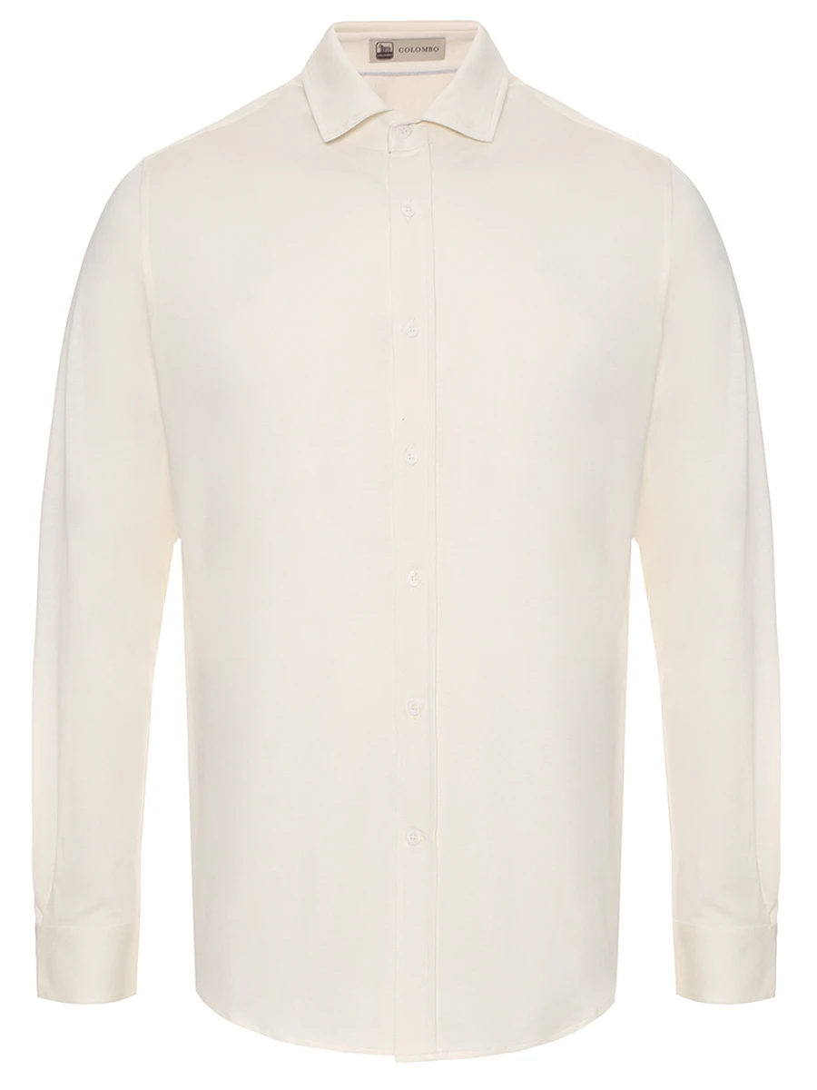 Рубашка Regular Fit из шелка и хлопка COLOMBO TS00405/-/M0146-J0/00089 Кремовый 