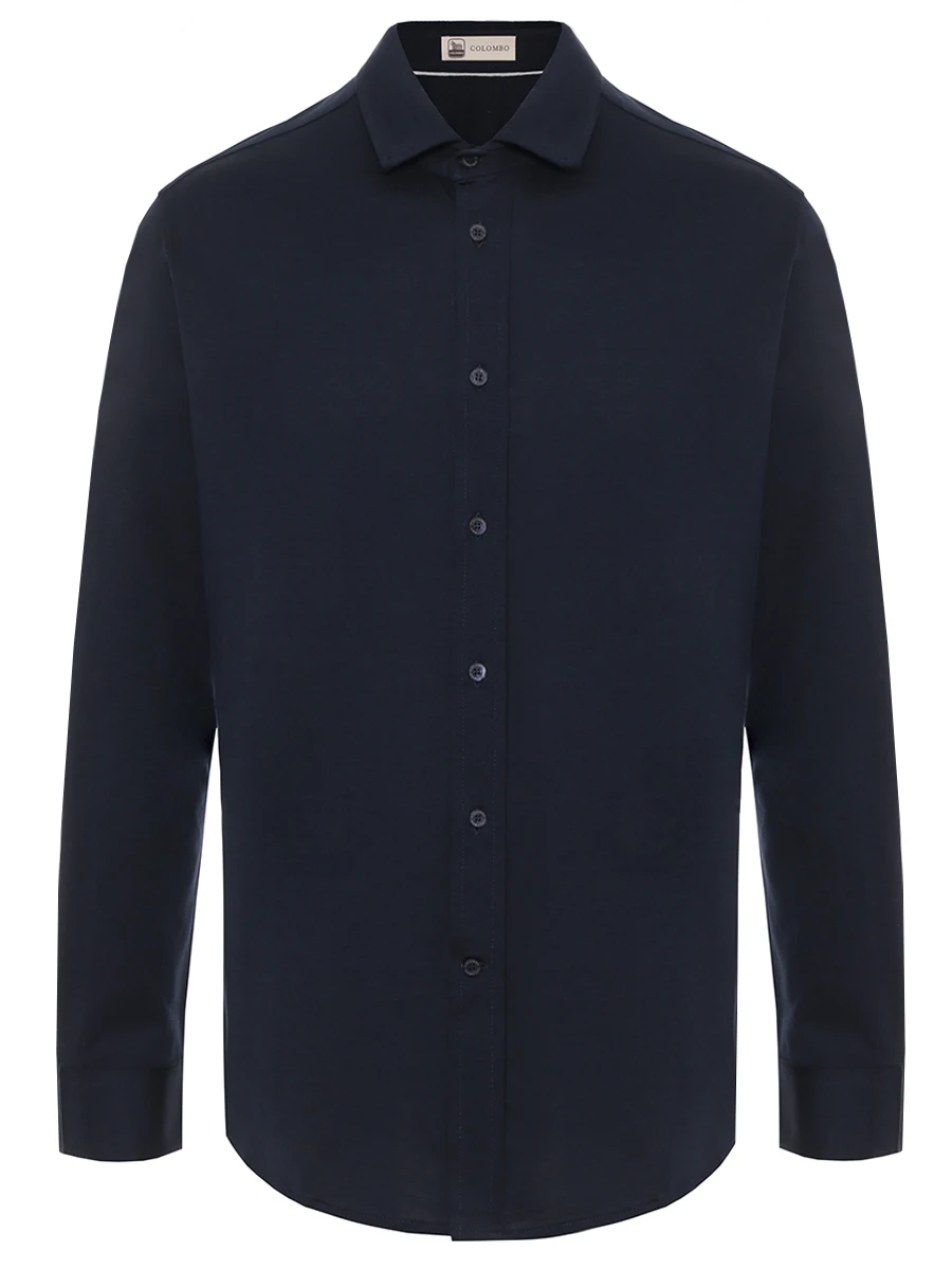 Рубашка Regular Fit из шелка и хлопка COLOMBO TS00405/-/M0146-J0/43276 Синий 
