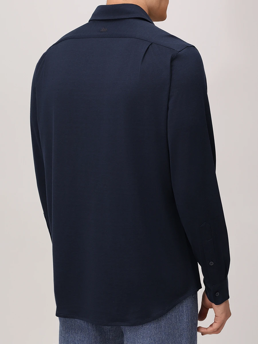 Рубашка Regular Fit из шелка и хлопка COLOMBO TS00405/-/M0146-J0/43276 Синий  Фото 3