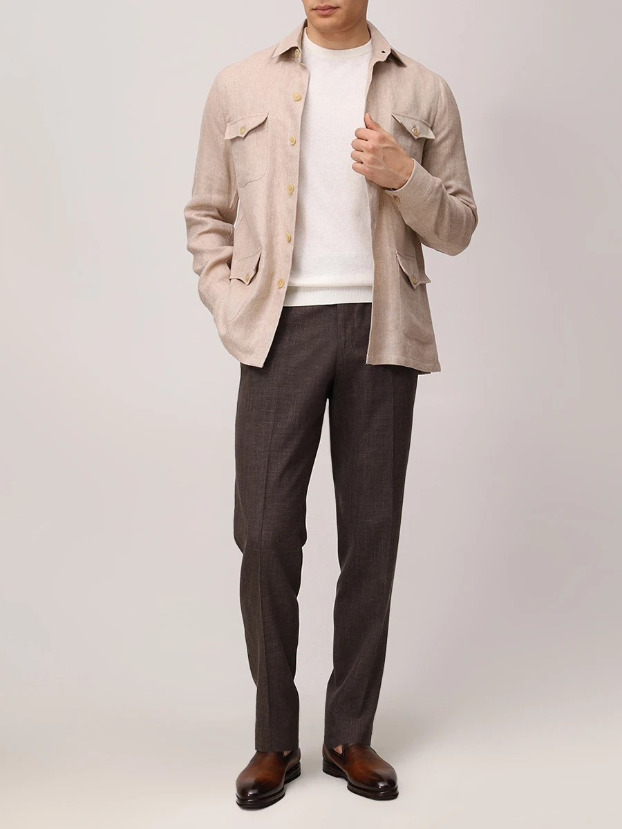 Брюки шерстяные ROTA 0052P/44 Темно- Коричневый  Фото 2