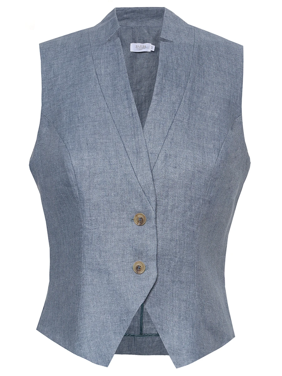 

Жилет льняной, Деним, MYA 46101 3