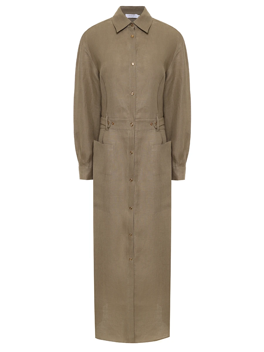 Платье льняное BARBA PE25-01 46002 3 Хаки 
