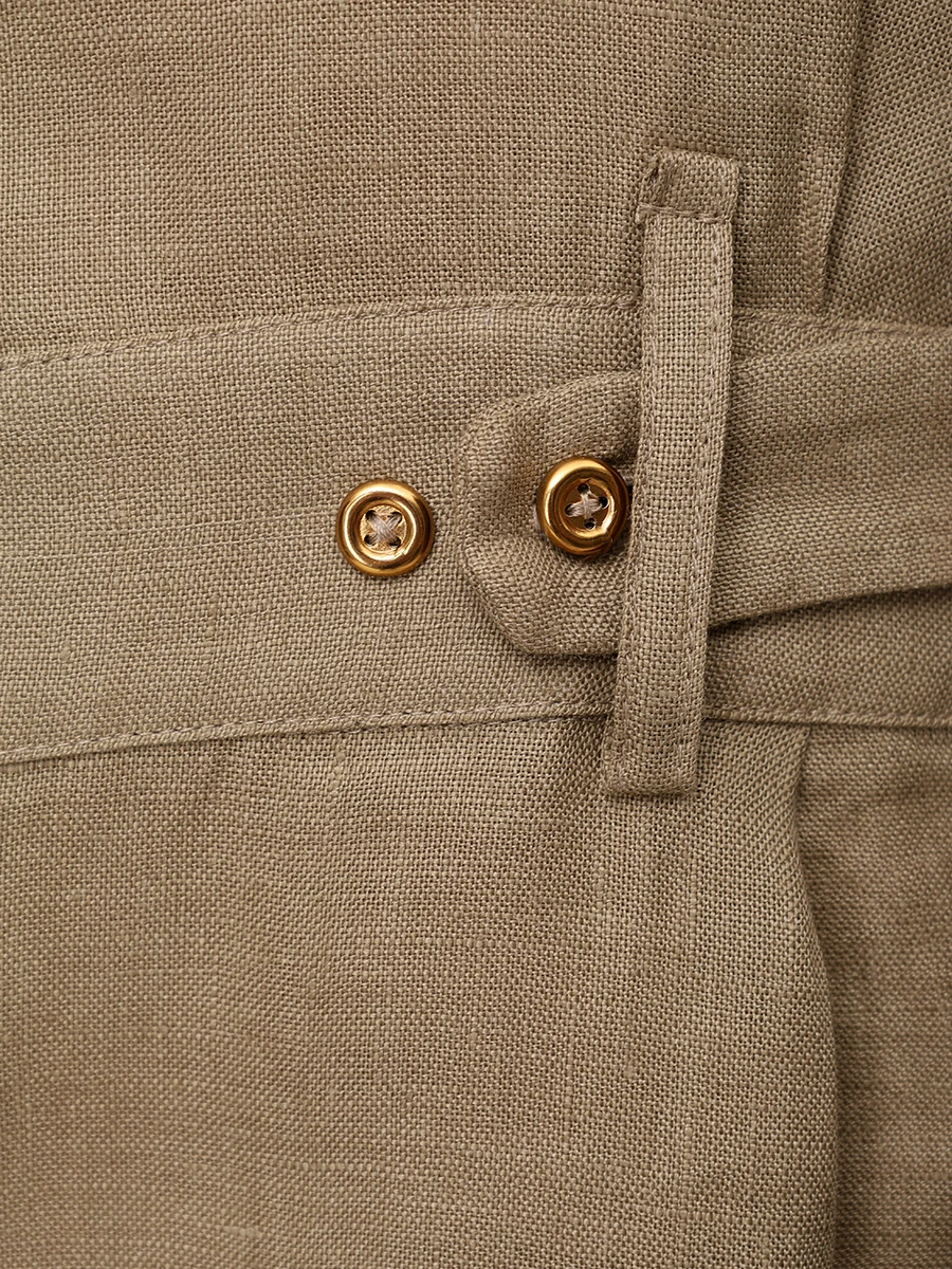 Платье льняное BARBA PE25-01 46002 3 Хаки  Фото 6