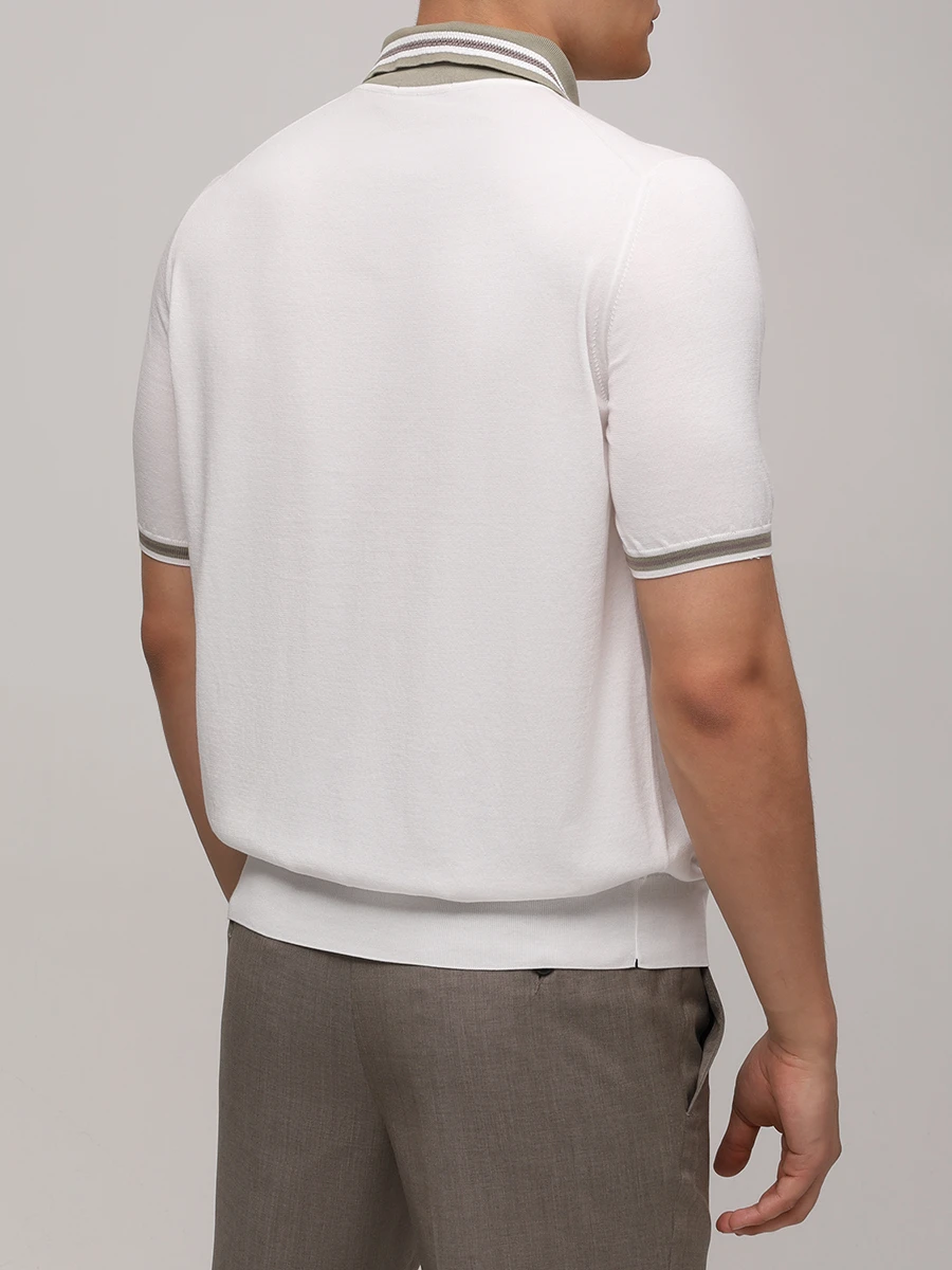 Поло хлопковое FIORONI CASHMERE MK30262C1 0004 4X4 Зеленый  Фото 3