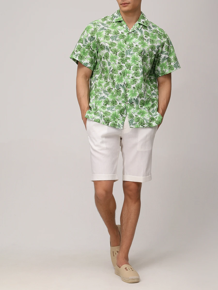 Шорты изо льна и шерсти CASTANGIA 780-2 Белый  Фото 2